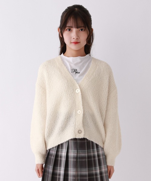 repipi armario（レピピ アルマリオ）の「☆セットアイテム☆フワフワニットカーデ×メロウロンT（カーディガン/ボレロ・キッズ・アイボリー/ベージュ/ピンク/ブルー・SMALL/LARGE/MEDIUM）」の10枚目の写真