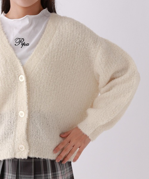 repipi armario（レピピ アルマリオ）の「☆セットアイテム☆フワフワニットカーデ×メロウロンT（カーディガン/ボレロ・キッズ・アイボリー/ベージュ/ピンク/ブルー・SMALL/LARGE/MEDIUM）」の14枚目の写真