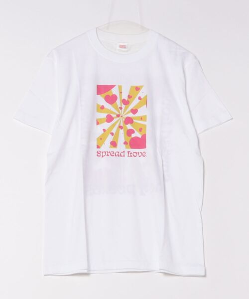 ARCHIVER(アーカイバ)の「【8】【it】【Spread Love】オリジナルプリント S/S T(Tシャツ/カットソー・レディース・ホワイト/ブラック・MEDIUM/LARGE/SMALL)」の2枚目の写真