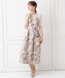 AIMER（エメ）の「ボタニカルジャカードフィット&フレアパーティードレス　結婚式　お呼ばれ　ドレス　20代 30代 40代（ドレス）」