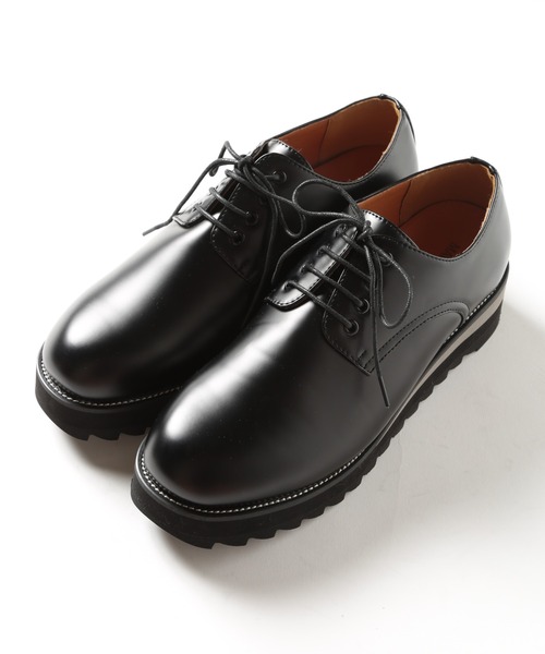 SETUP7(セットアップセブン)の「【HAUS】SHARK SOLE PLAIN TOE SHOES / シャークソールプレーントゥシューズ PU レザーシューズ(ドレスシューズ・メンズ・ブラック・LL/L/M/S)」の9枚目の写真