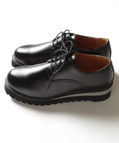 SETUP7(セットアップセブン)の「【HAUS】SHARK SOLE PLAIN TOE SHOES / シャークソールプレーントゥシューズ PU レザーシューズ(ドレスシューズ・メンズ・ブラック・LL/L/M/S)」の10枚目の写真