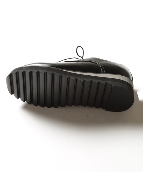 SETUP7(セットアップセブン)の「【HAUS】SHARK SOLE PLAIN TOE SHOES / シャークソールプレーントゥシューズ PU レザーシューズ(ドレスシューズ・メンズ・ブラック・LL/L/M/S)」の14枚目の写真