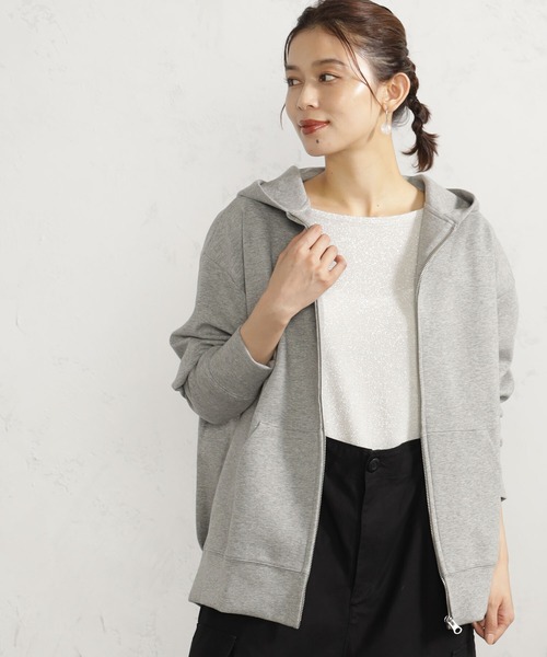 FOUND GOOD(ファウンドグッド)の「ダンボールZIPパーカー(パーカー・レディース・アイボリー/グレー系5/ブラック/グリーン系2・M/L)」の9枚目の写真