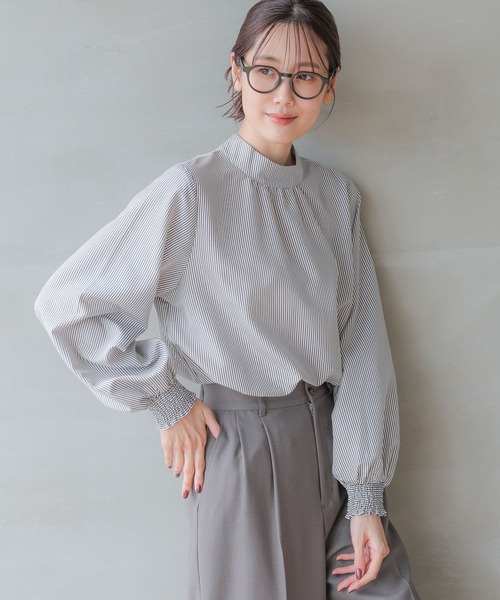 うさあ セール】お手入れらくらく2WAYボウタイブラウス/115546（シャツ