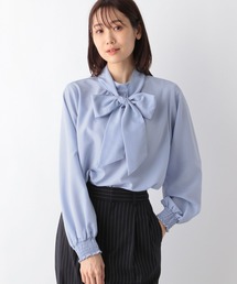 お手入れらくらく2WAYボウタイブラウス/115546