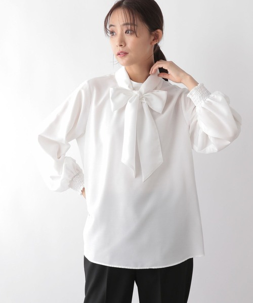 ♡様　オーダーページ セール】お手入れらくらく2WAYボウタイブラウス/115546（シャツ