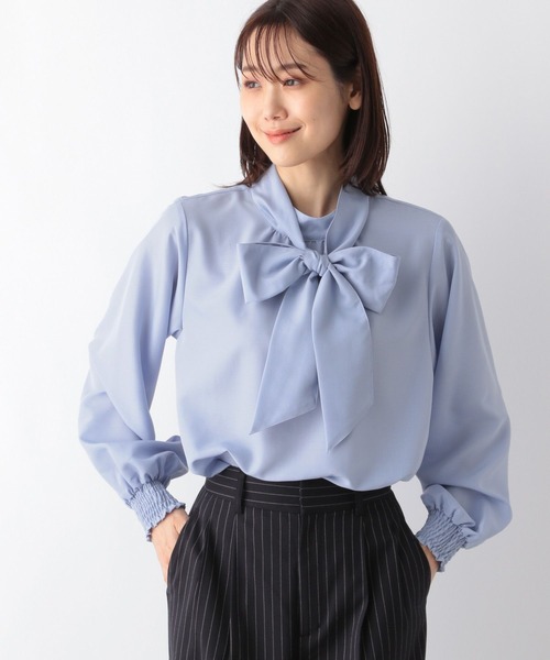 セール】お手入れらくらく2WAYボウタイブラウス/115546（シャツ