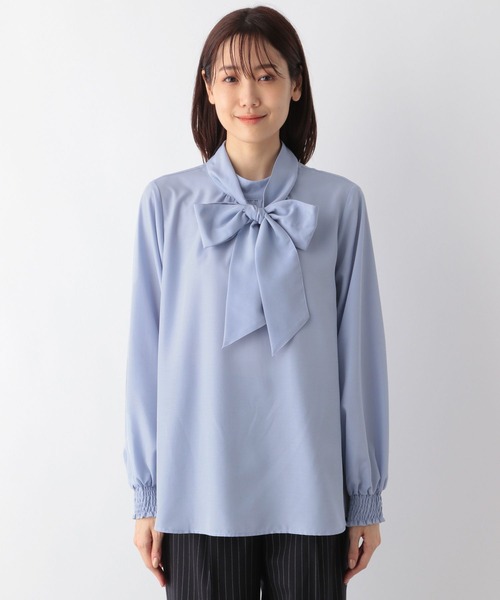 セール】お手入れらくらく2WAYボウタイブラウス/115546（シャツ