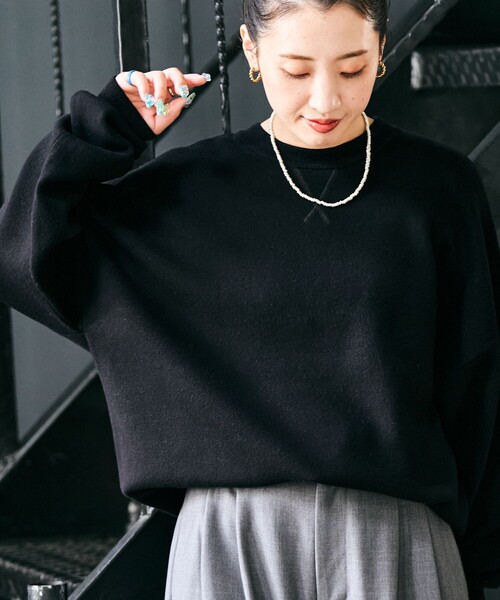 セール】限定展開 スウェットライク プルオーバー（ニット/セーター