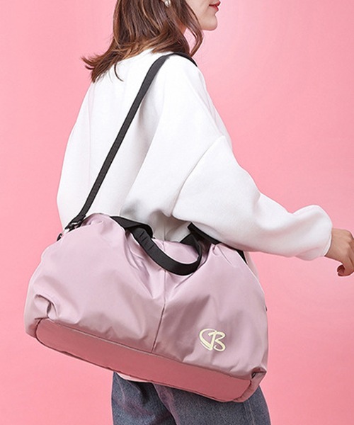 DAY CLOSET(デイ クローゼット)の「2WAY大容量撥水加工BIGボストンバッグ(ボストンバッグ・レディース・ピンク/ブラック/ブルー系その他/スモークピンク・ONE SIZE)」の14枚目の写真