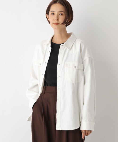 新品未使用　レプシィム　ワイドデニムシャツ　ブルー 楽天市場】【SALE／20%OFF】ワイドデニムシャツ LEPSIM