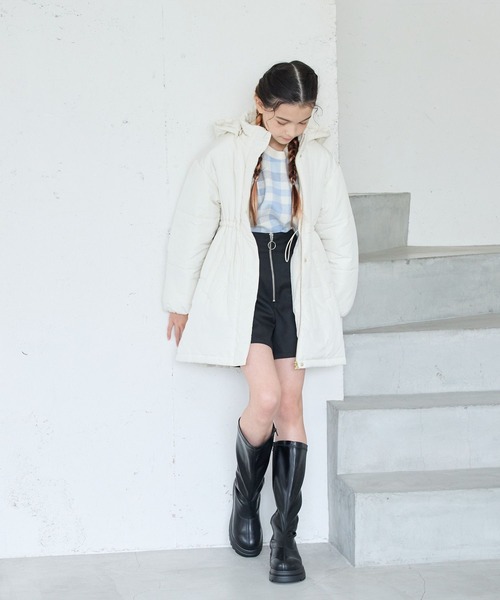 GLOBAL WORK(グローバルワーク)の「ライトウォームコート/115719(ダウンジャケット/コート・キッズ・アイボリー/ブラック・120cm/130cm/140cm/150cm/160cm)」の19枚目の写真