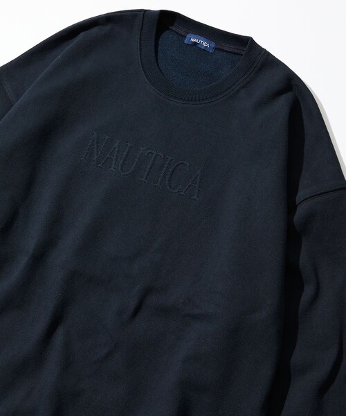 【セール】NAUTICA/ノーティカ Stitch Small Logo Crewneck Sweatshirt/ステッチ スモールロゴ クルーネックスウェット（スウェット）｜NAUTICA（ノーティカ）