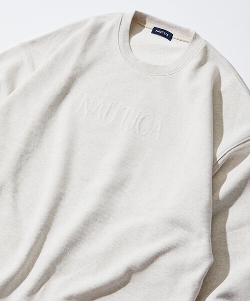 【セール】NAUTICA/ノーティカ Stitch Small Logo Crewneck Sweatshirt/ステッチ スモールロゴ クルーネックスウェット（スウェット）｜NAUTICA（ノーティカ）