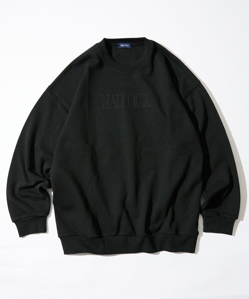 【セール】NAUTICA/ノーティカ Stitch Small Logo Crewneck Sweatshirt/ステッチ スモールロゴ クルーネックスウェット（スウェット）｜NAUTICA（ノーティカ）