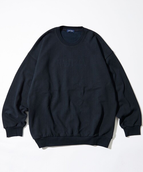 【セール】NAUTICA/ノーティカ Stitch Small Logo Crewneck Sweatshirt/ステッチ スモールロゴ クルーネックスウェット（スウェット）｜NAUTICA（ノーティカ）