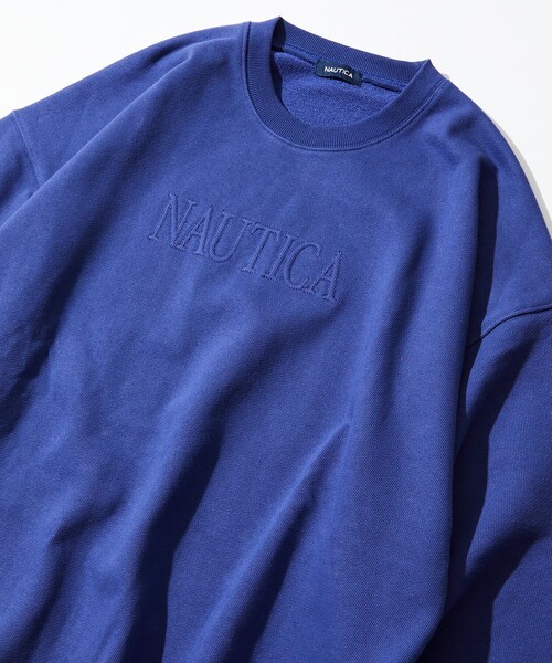 【セール】NAUTICA/ノーティカ Stitch Small Logo Crewneck Sweatshirt/ステッチ スモールロゴ クルーネックスウェット（スウェット）｜NAUTICA（ノーティカ）