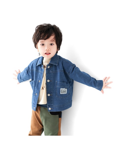 L.COPECK(エルコペック)の「インディゴニットデニムジャケット(デニムジャケット・キッズ・ブルー/ネイビー・90cm/100cm/110cm/120cm/130cm/80cm)」の5枚目の写真
