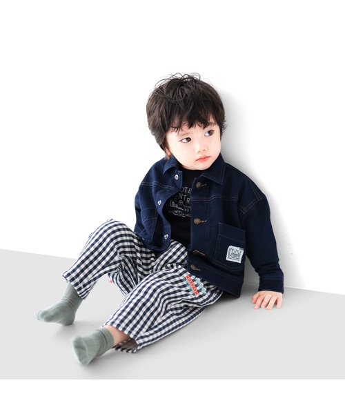 L.COPECK(エルコペック)の「インディゴニットデニムジャケット(デニムジャケット・キッズ・ブルー/ネイビー・90cm/100cm/110cm/120cm/130cm/80cm)」の15枚目の写真