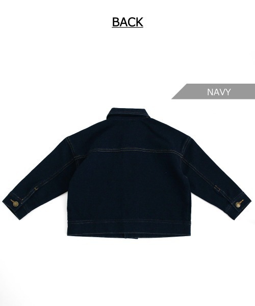 L.COPECK(エルコペック)の「インディゴニットデニムジャケット(デニムジャケット・キッズ・ブルー/ネイビー・90cm/100cm/110cm/120cm/130cm/80cm)」の18枚目の写真