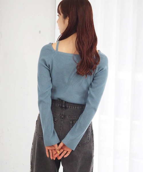 セール】ホルターネックリブニット（ニット/セーター）｜tiptop