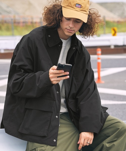 BARK MANHATTAN（バークマンハッタン）の「ルーズシルエット襟コーディロイハンティングジャケット（ブルゾン・メンズ・ダークブラウン/オリーブ/ブラック・L/M）」の19枚目の写真