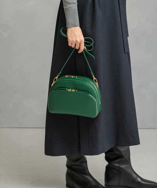 URBAN RESEARCH ROSSO WOMEN(アーバンリサーチ ロッソ)の「ラウンドショルダーバッグ(ショルダーバッグ・レディース・グリーン/ベージュ/ブラック・-)」の3枚目の写真