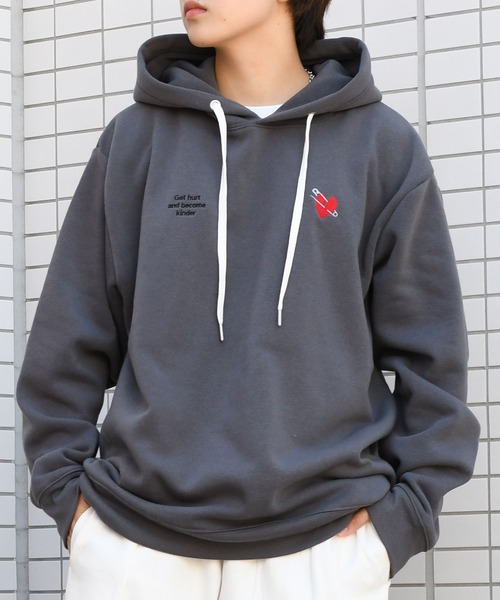 Starting Over（スターティングオーバー）の「message embroidery sweat hoodie/メッセージ刺繍 スウェット フーディ パーカー（パーカー・メンズ・ホワイト/ブラック/チャコールグレー・M/L/XL）」の17枚目の写真