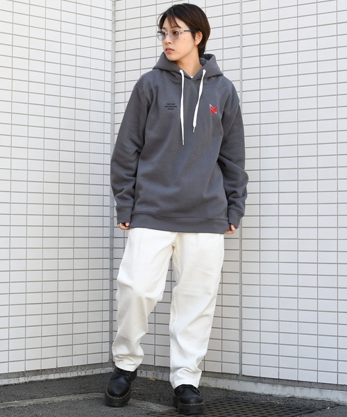 Starting Over（スターティングオーバー）の「message embroidery sweat hoodie/メッセージ刺繍 スウェット フーディ パーカー（パーカー・メンズ・ホワイト/ブラック/チャコールグレー・M/L/XL）」の21枚目の写真