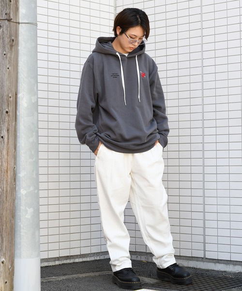 Starting Over（スターティングオーバー）の「message embroidery sweat hoodie/メッセージ刺繍 スウェット フーディ パーカー（パーカー・メンズ・ホワイト/ブラック/チャコールグレー・M/L/XL）」の22枚目の写真