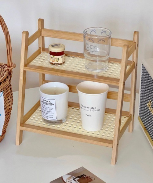 ラタン卓上ミニシェルフ（収納グッズ）｜Made in I（メイドインアイ