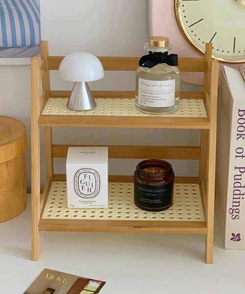 ラタン卓上ミニシェルフ（収納グッズ）｜Made in I（メイドインアイ