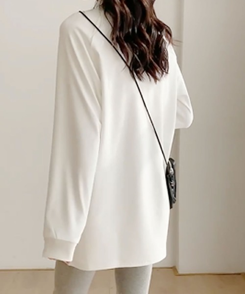 Primazel（プリマゼル）の「タートルネック微起毛プルオーバー（Tシャツ/カットソー・レディース・ブラック/ホワイト・MEDIUM）」の6枚目の写真