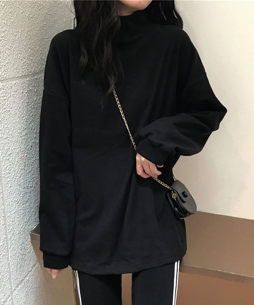 Primazel（プリマゼル）の「タートルネック微起毛プルオーバー（Tシャツ/カットソー・レディース・ブラック/ホワイト・MEDIUM）」の10枚目の写真