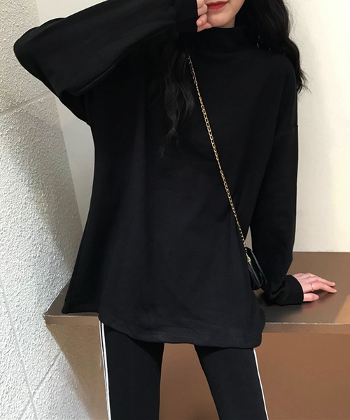 Primazel（プリマゼル）の「タートルネック微起毛プルオーバー（Tシャツ/カットソー・レディース・ブラック/ホワイト・MEDIUM）」の11枚目の写真