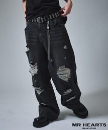 FREAK'S STORE | 限定展開 MR HEARTS/ミスターハーツ VINTAGE WASH DAMAGE WIDE DENIM(その他パンツ)