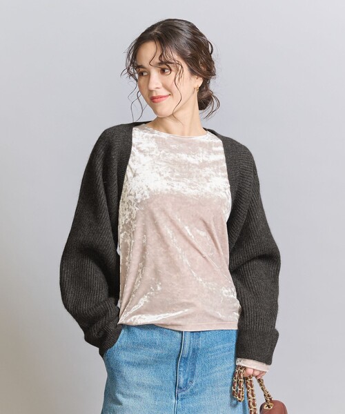 BEAUTY&YOUTH UNITED ARROWS(ビューティーアンドユースユナイテッドアローズ)の「畦ニット ボレロ(カーディガン/ボレロ・レディース・ロイヤルブルー/ダークグレー/ナチュラル・FREE)」の14枚目の写真