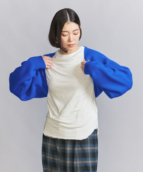 BEAUTY&YOUTH UNITED ARROWS(ビューティーアンドユースユナイテッドアローズ)の「畦ニット ボレロ(カーディガン/ボレロ・レディース・ロイヤルブルー/ダークグレー/ナチュラル・FREE)」の10枚目の写真