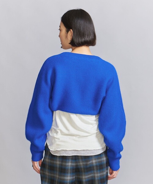 BEAUTY&YOUTH UNITED ARROWS(ビューティーアンドユースユナイテッドアローズ)の「畦ニット ボレロ(カーディガン/ボレロ・レディース・ロイヤルブルー/ダークグレー/ナチュラル・FREE)」の11枚目の写真