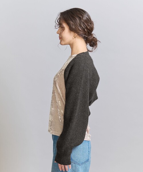 BEAUTY&YOUTH UNITED ARROWS(ビューティーアンドユースユナイテッドアローズ)の「畦ニット ボレロ(カーディガン/ボレロ・レディース・ロイヤルブルー/ダークグレー/ナチュラル・FREE)」の5枚目の写真