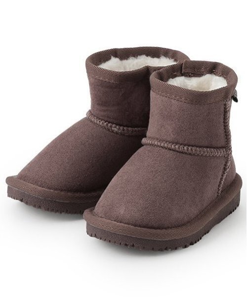 petit main（プティマイン）の「【防汚】ムートンブーツ（ブーツ・キッズ・ライトピンク/ブラック/チャコール/ラベンダー/ベージュ・16cm/15cm/14cm/13cm/19cm/18cm/17cm）」の3枚目の写真