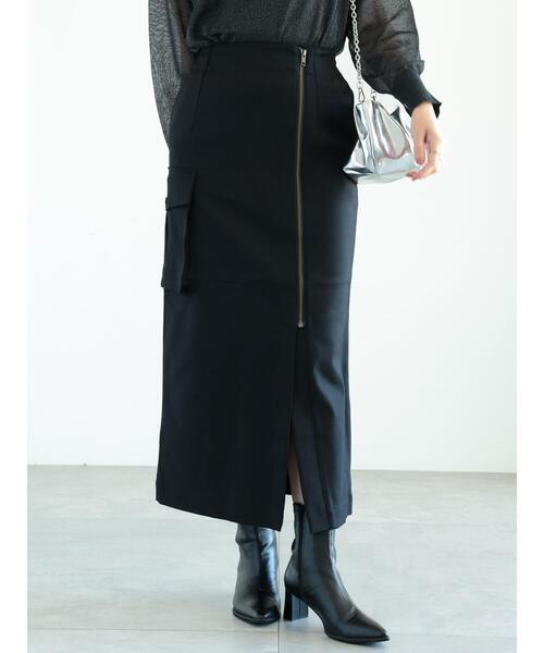 Te chichi(テチチ)の「フロントジップカーゴロングタイトスカート(スカート・レディース・ブラウン/ブラック・F)」の11枚目の写真