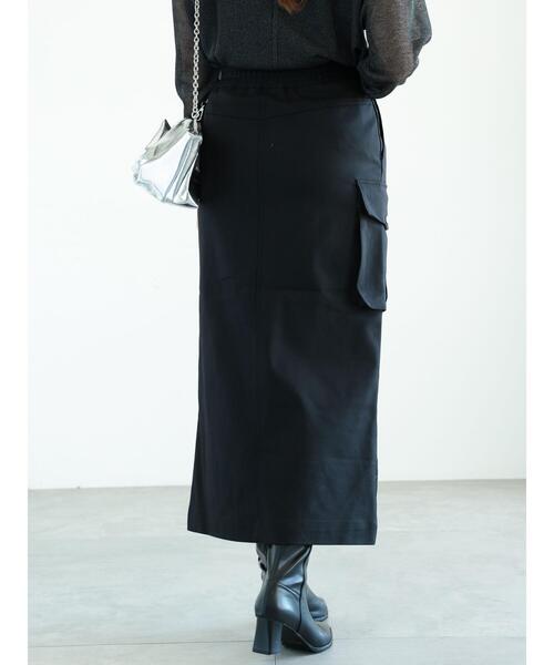 Te chichi(テチチ)の「フロントジップカーゴロングタイトスカート(スカート・レディース・ブラウン/ブラック・F)」の12枚目の写真