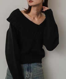 SENSE OF PLACE by URBAN RESEARCH | アシンンメトリーオフショルリブニット(ニット/セーター)