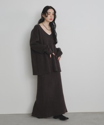 Shelly island（シェリーアイランド）の「オーバーVネックニットセットアップ（アンサンブル）」