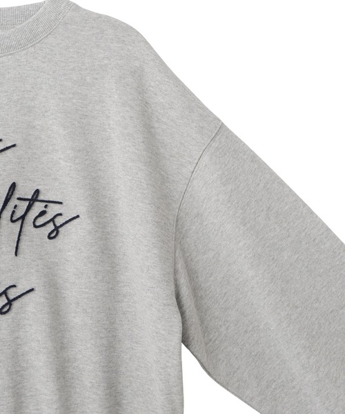 ROPE' PICNIC（ロペピクニック）の「ブラッシュ刺繍スウェット/吸水速乾（スウェット・レディース・ライトグレー/チャコールグレー/グレー系その他・38）」の11枚目の写真