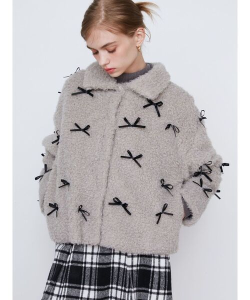 美品♡CALNAMURメニーリボンループファーブルゾン CALNAMUR（カルナムール）の「MANY RIBBON LOOP FUR BLOUSON