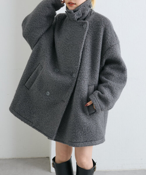 【セール】【着るだけで映える】ブークレコート（その他アウター）｜w closet（ダブルクローゼット）