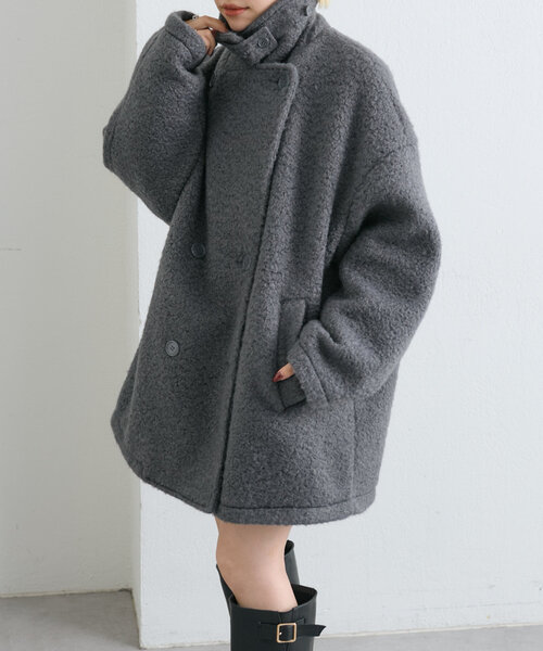 【セール】【着るだけで映える】ブークレコート（その他アウター）｜w closet（ダブルクローゼット）